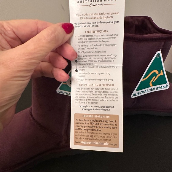 Australian Made Plum short Ugg boots NWT Size 8 - Picture 7 of 13